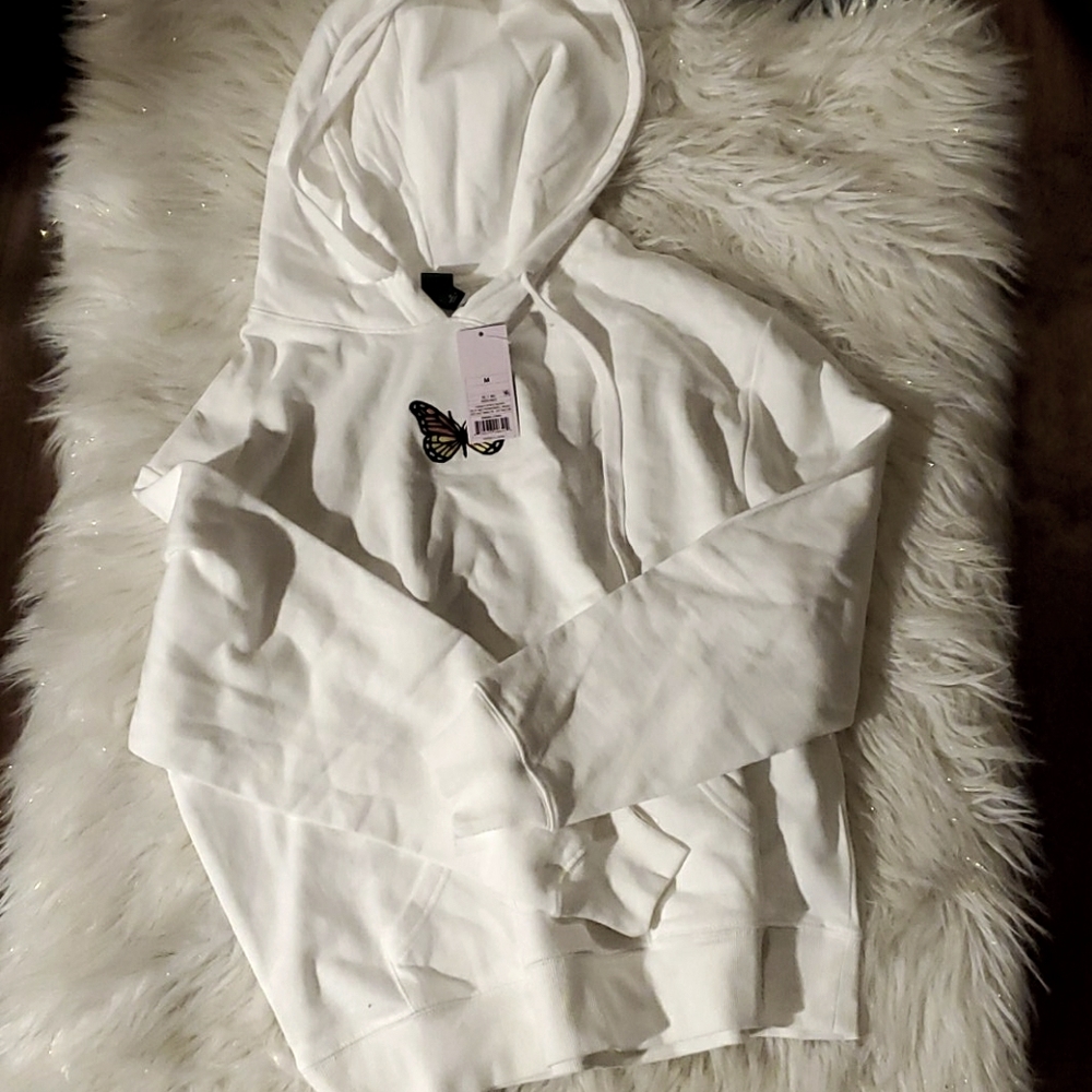 White butterfly Hoodie